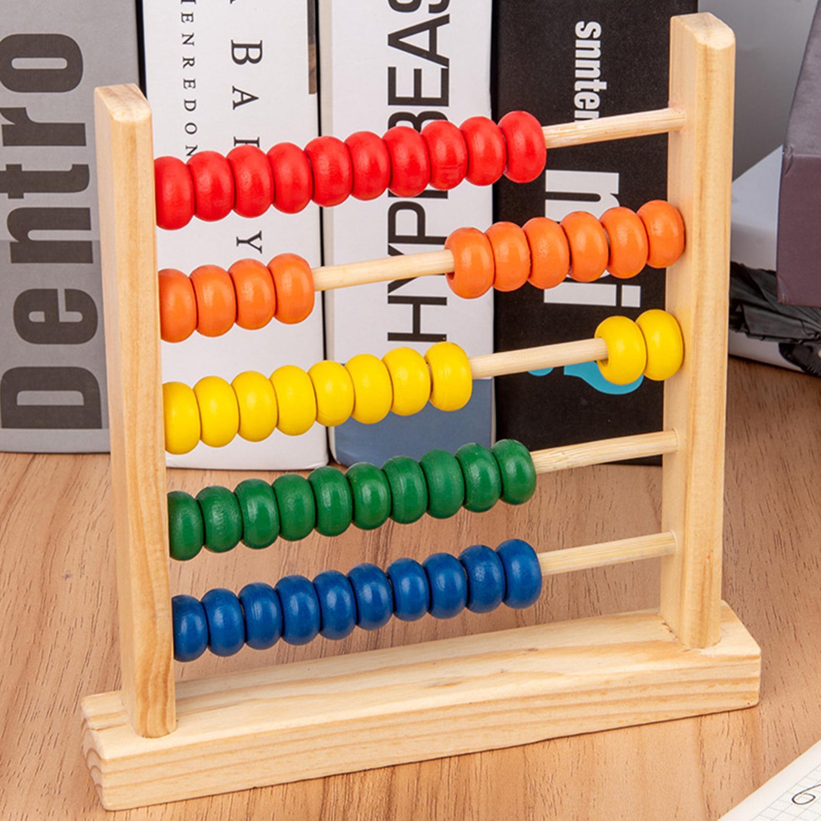 Abacus Counting Bead - Ábaco de Madeira: Brinquedo Educacional com