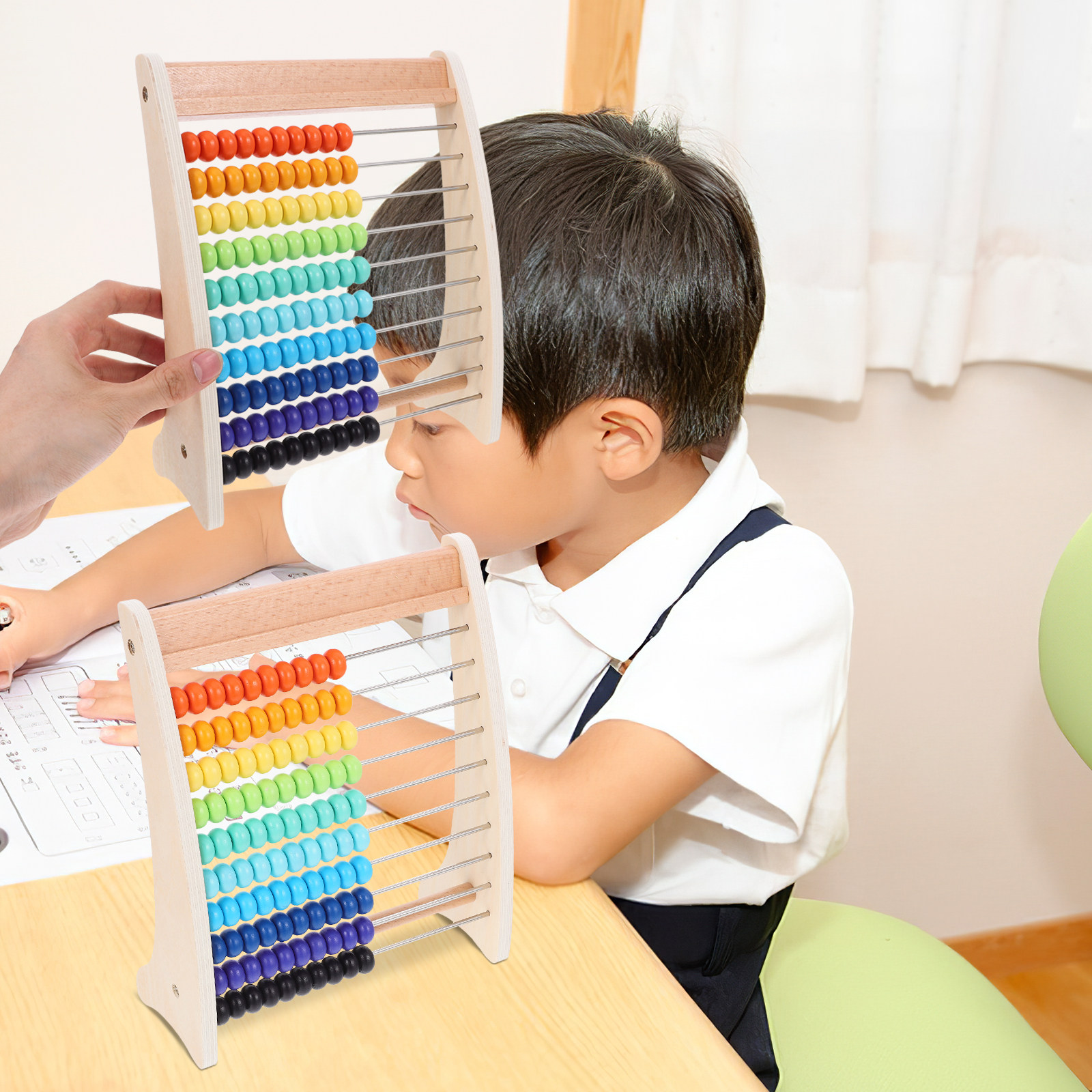 1 conjunto de ábaco de madeira - Abacus Counting Bead avaliação e preço