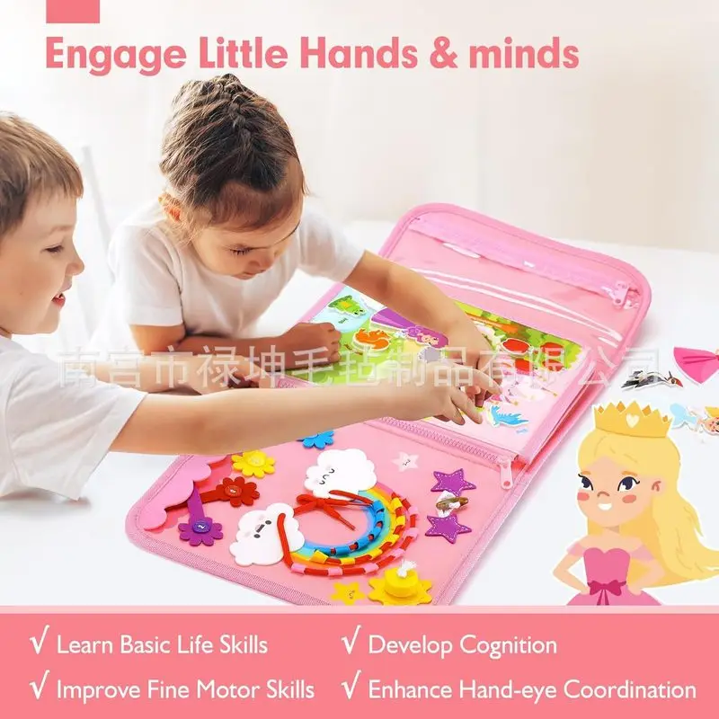 Princess Montessori Felt Busy  - Kids Education Toys avaliação e preço